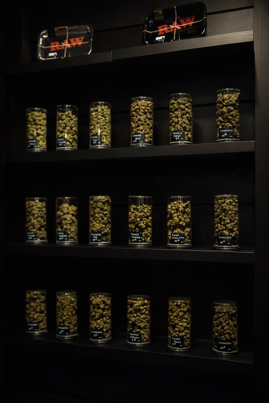 Étalage fleurs CBD