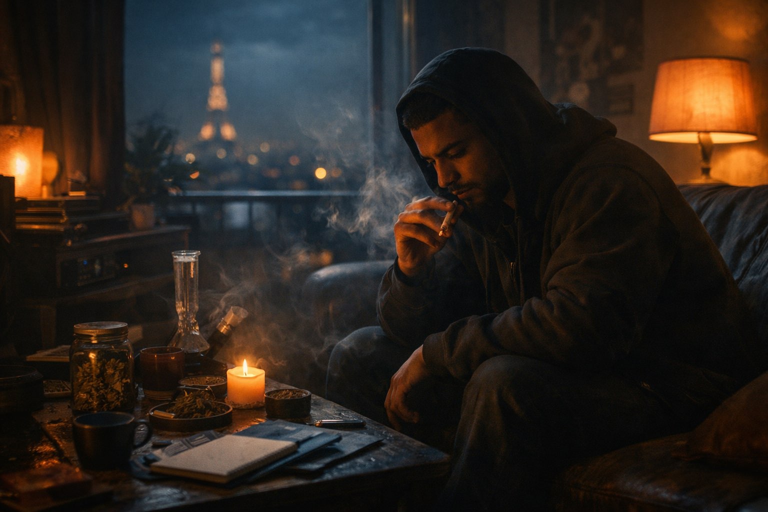 Carnet de notes manuscrites illustrant le storytelling rap littéraire — écrire sa vie
